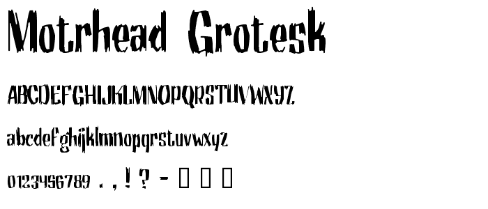 Motrhead Grotesk font